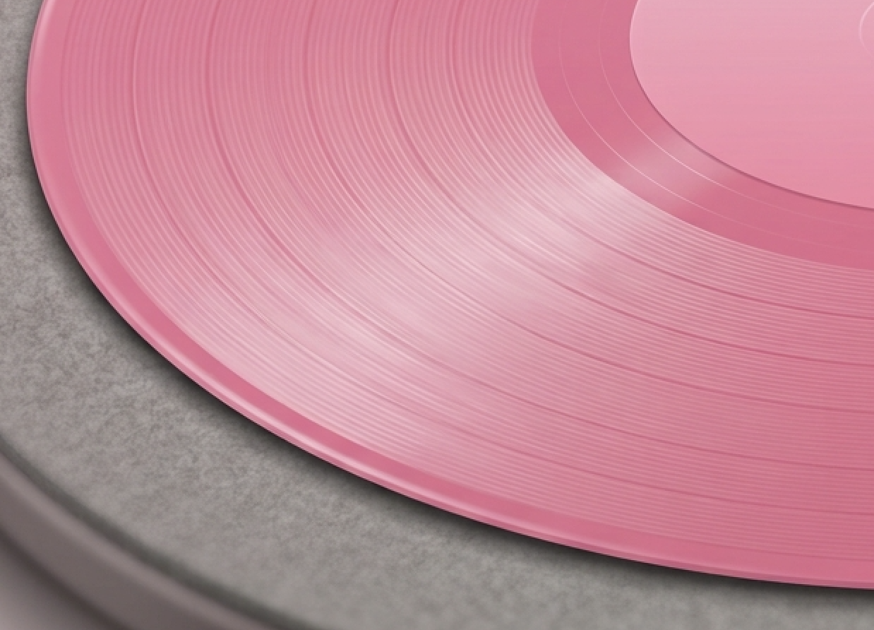 Close-up of a 3D-printed Kräftsound disc groove
